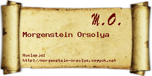 Morgenstein Orsolya névjegykártya