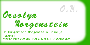 orsolya morgenstein business card